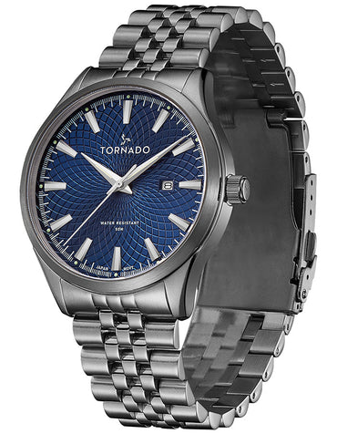 TORNADO Men's Analog Blue Dial Watch - Premium  from shopiqat - Just $42.900! Shop now at shopiqat