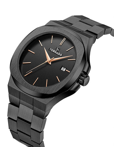 TORNADO Men's Multi-Function Black Dial Watch - Premium from shopiqat - Just $51.00! Shop now at shopiqat