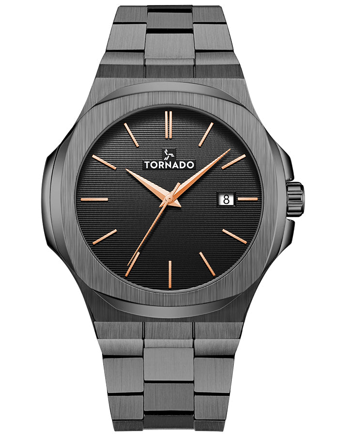 TORNADO Men's Multi-Function Black Dial Watch - Premium  from shopiqat - Just $51.00! Shop now at shopiqat