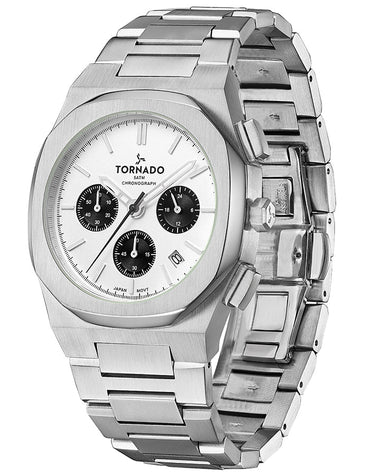 TORNADO Men's Chronograph White Dial Watch - Premium from shopiqat - Just $49.0! Shop now at shopiqat