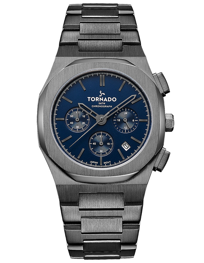 TORNADO Men's Chronograph Dark Blue Dial Watch - Premium from shopiqat - Just $52.5! Shop now at shopiqat