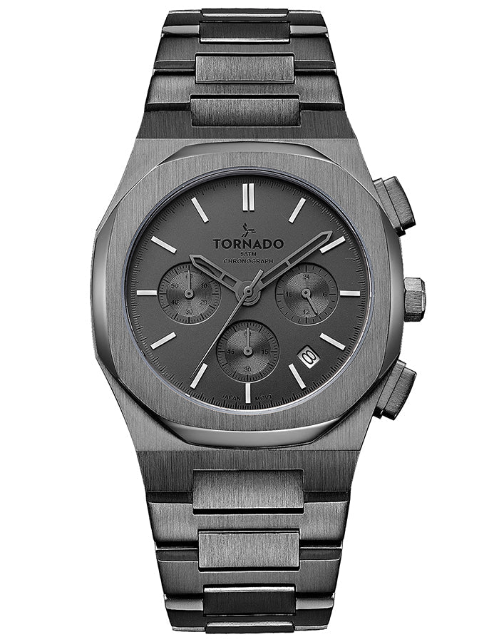 TORNADO Men's Chronograph Grey Dial Watch - Premium from shopiqat - Just $55.00! Shop now at shopiqat