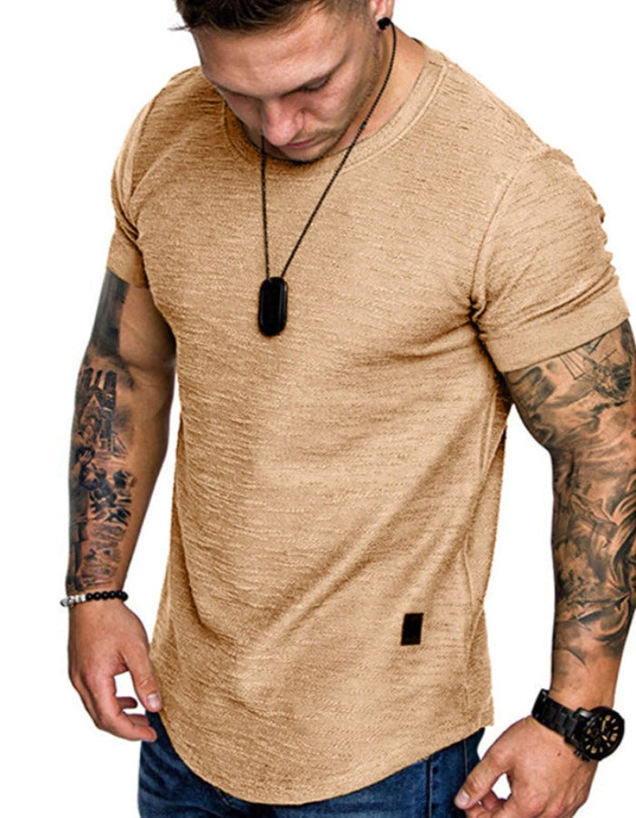 SHOPIQAT Short-Sleeved Round Neck Bamboo Cotton T-Shirt - Premium  from shopiqat - Just $6.900! Shop now at shopiqat