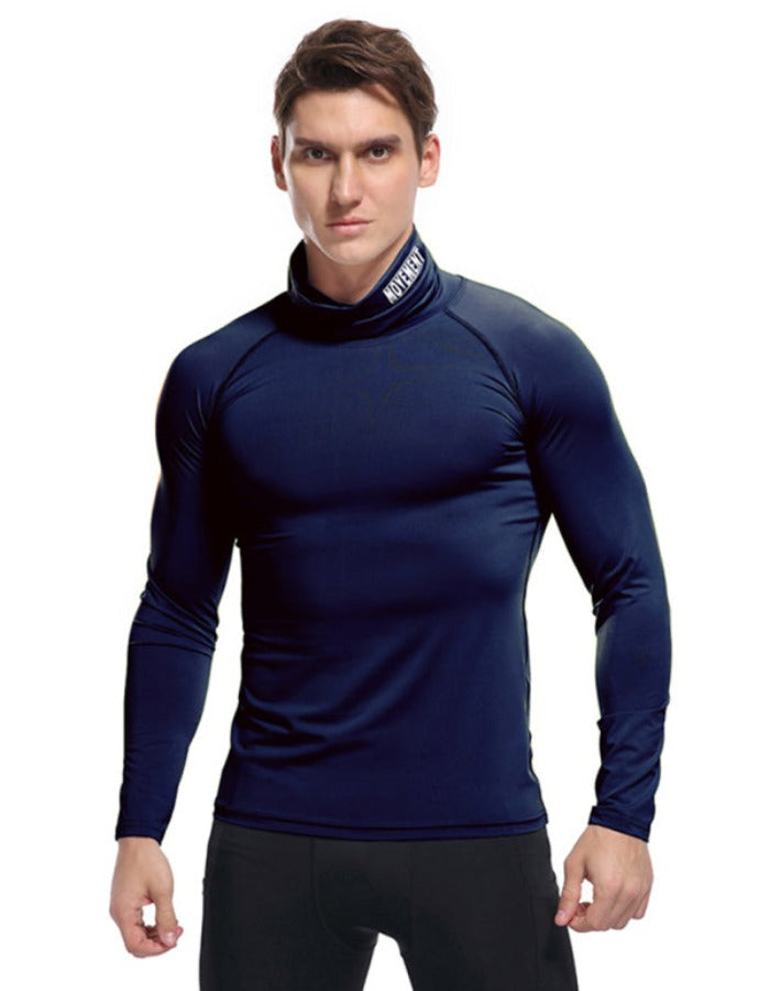 SHOPIQAT Men's New High-Neck High-Elastic Tight Sports Long-Sleeved T-Shirt - Premium  from shopiqat - Just $8.450! Shop now at shopiqat