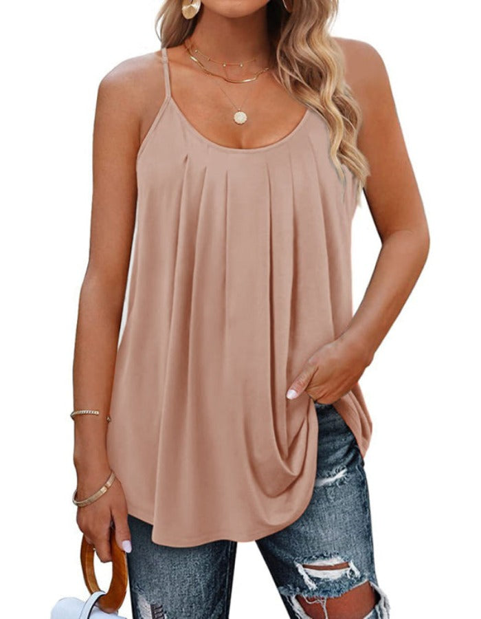 SHOPIQAT New Loose Casual Solid Colour Camisole Top - Premium  from shopiqat - Just $5.750! Shop now at shopiqat