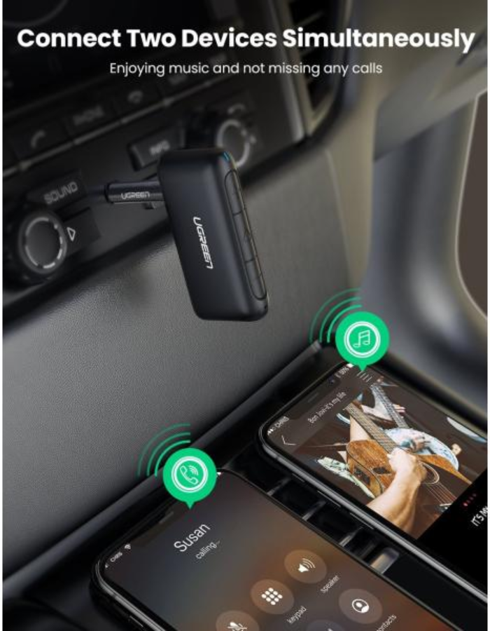 Ugreen Bluetooth Receiver 5.0 Car Adapter