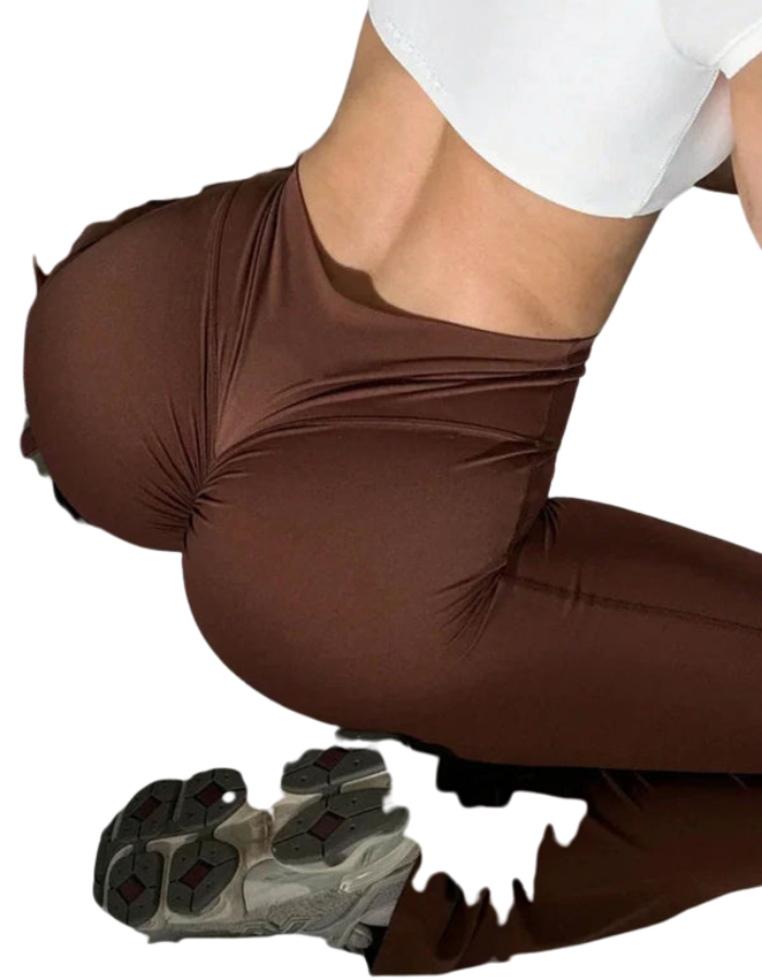 SHOPIQAT New Peach Yoga High Waist Hip Lifting and Flared Leggings - Premium  from shopiqat - Just $8.400! Shop now at shopiqat