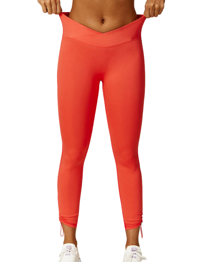 SHOPIQAT New Drawstring Yoga Wear Breathable Solid Colour Running Leggings - Premium  from shopiqat - Just $9.700! Shop now at shopiqat