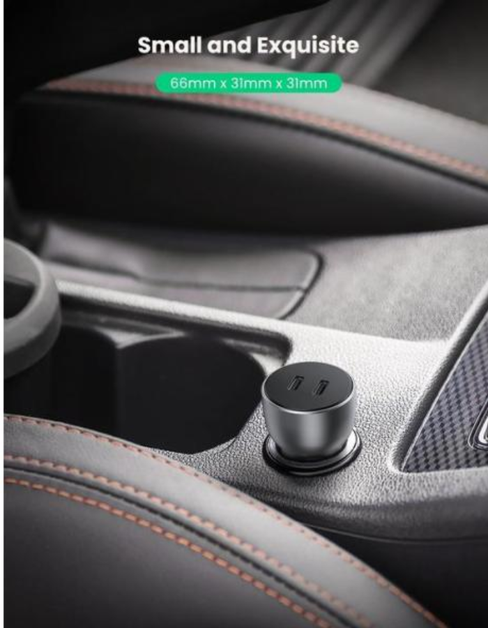 Ugreen USB C Car Charger Aluminum 40W Dual Fast Charge