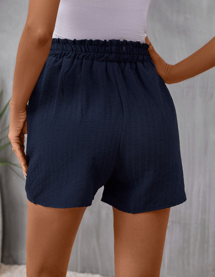 SHOPIQAT New Casual Elastic Waist Tie Shorts - Premium  from shopiqat - Just $7.500! Shop now at shopiqat