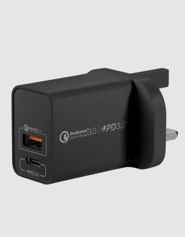 Momax 20W 2 Port USB Fast Charger - Black