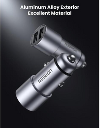 Ugreen 24W Dual Port USB All Metal Car Charger