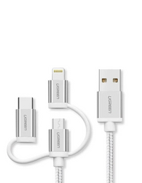 Ugreen 3-in-1 USB to Micro USB / Type C / MFI Lighting  Cable 1.5M