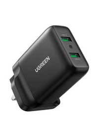 Ugreen 36W Dual USB Wall Charger - Black