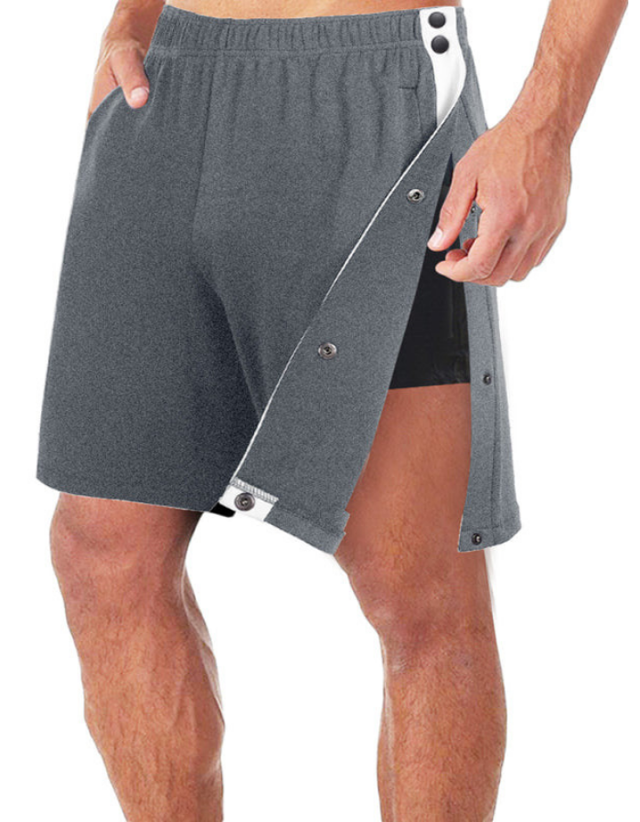 SHOPIQAT Men's Classic Trendy Loose-Fitting Casual Sports Shorts with Full Side Buttons - Premium  from shopiqat - Just $8.100! Shop now at shopiqat