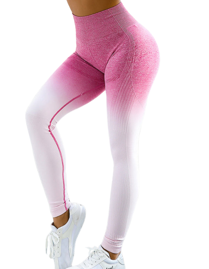 SHOPIQAT New Elastic High Waist Seamless Gradient Sports Slimming Tight Yoga Leggings - Premium  from shopiqat - Just $6.900! Shop now at shopiqat