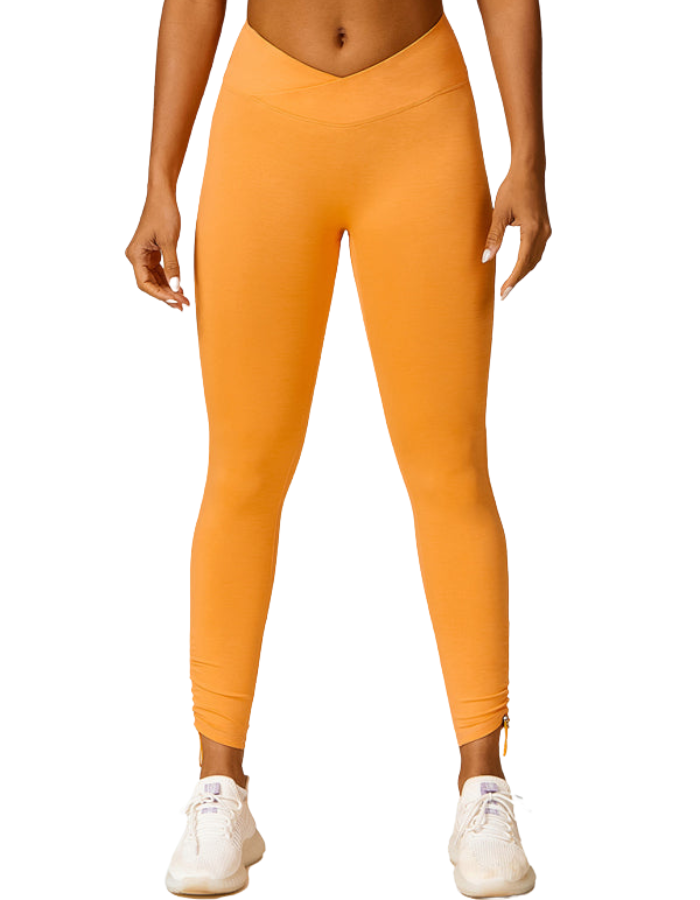 SHOPIQAT New Drawstring Yoga Wear Breathable Solid Colour Running Leggings - Premium  from shopiqat - Just $9.700! Shop now at shopiqat