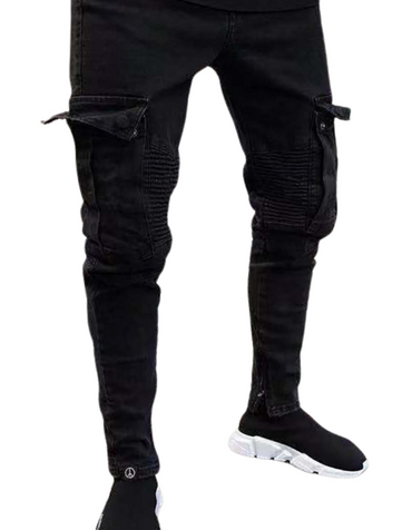 SHOPIQAT Men's Fashion Mid Waist Ripped Slim Jeans - Premium  from shopiqat - Just $12.350! Shop now at shopiqat