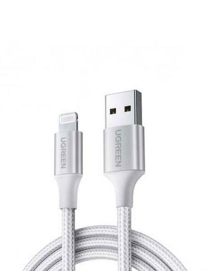 Ugreen USB 2.0 A to lightning Cable Aluminum Braid 2m -White