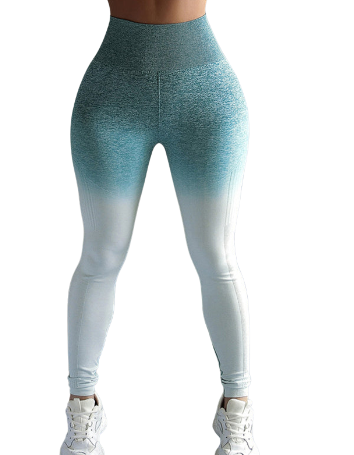 SHOPIQAT New Elastic High Waist Seamless Gradient Sports Slimming Tight Yoga Leggings - Premium  from shopiqat - Just $6.900! Shop now at shopiqat