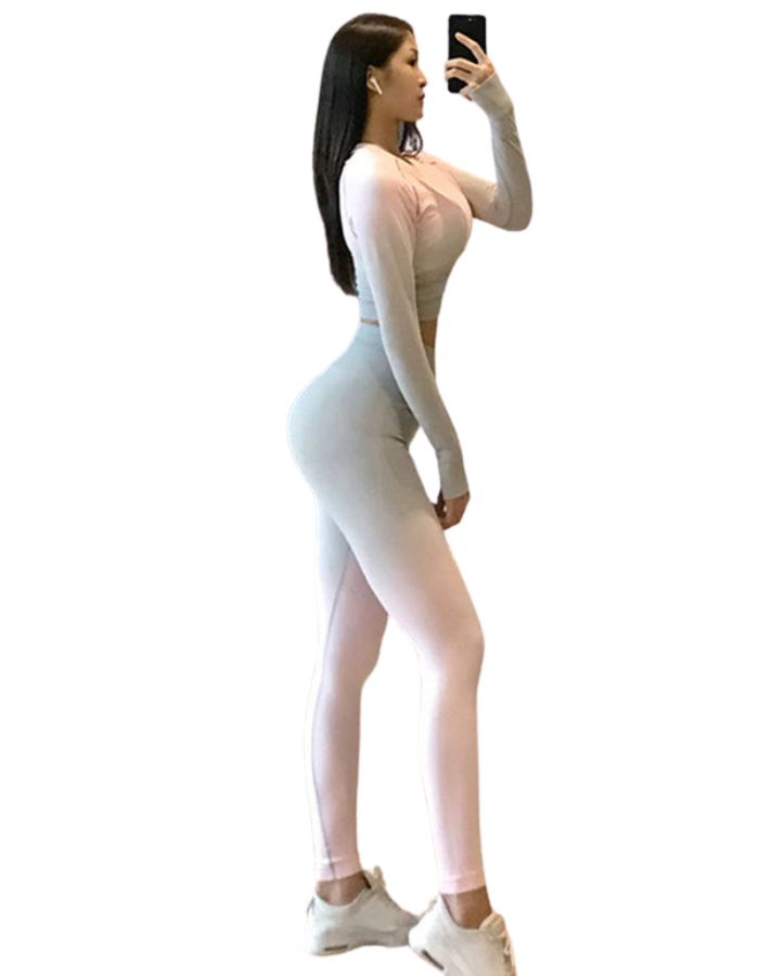 SHOPIQAT New Elastic High Waist Seamless Gradient Sports Slimming Tight Yoga Leggings - Premium  from shopiqat - Just $6.900! Shop now at shopiqat