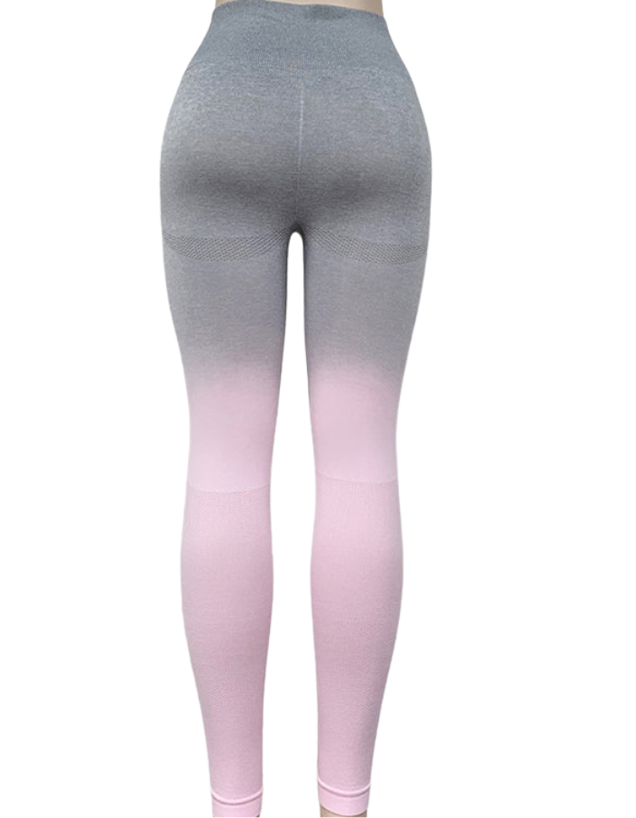 SHOPIQAT New Elastic High Waist Seamless Gradient Sports Slimming Tight Yoga Leggings - Premium  from shopiqat - Just $6.900! Shop now at shopiqat