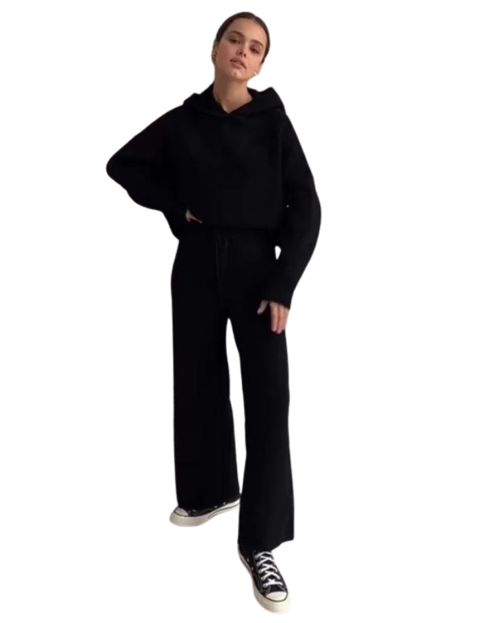 SHOPIQAT Women's Home Fashion Sports Sweatshirt Set Two-Piece Set