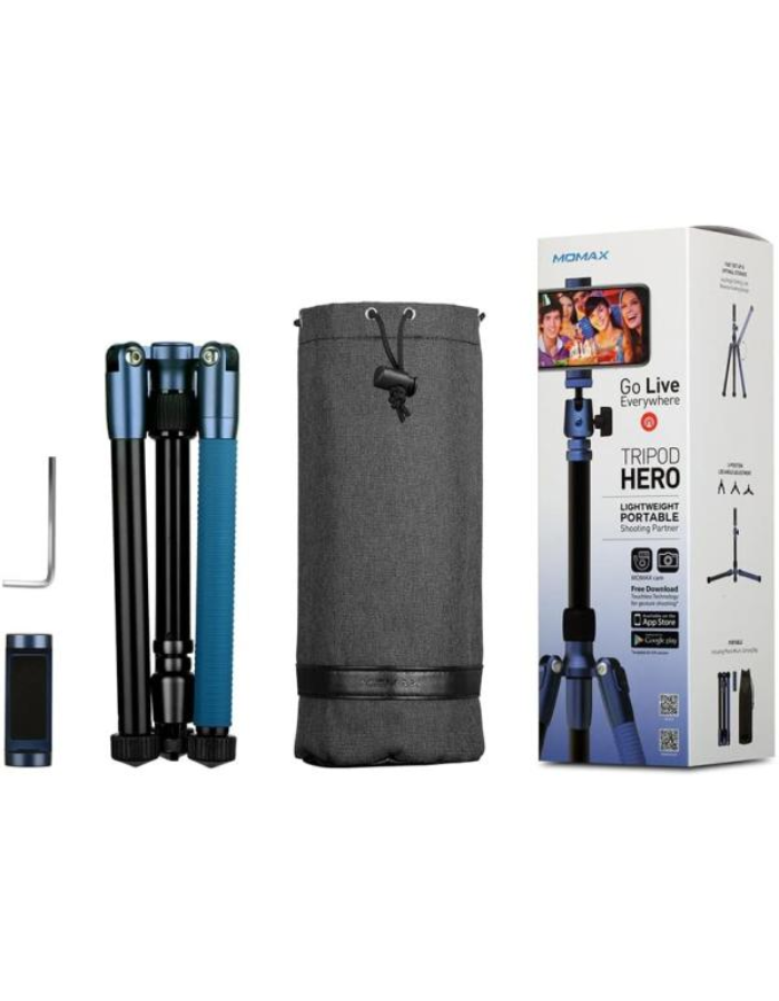 Momax Tripod Hero Lightweight Portable - Space Grey