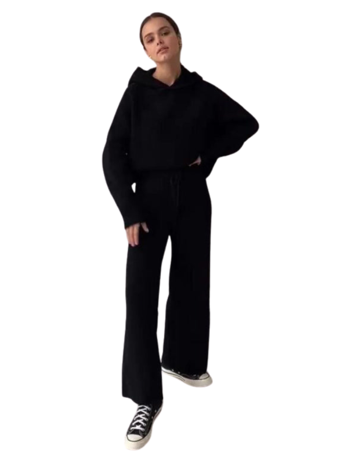 SHOPIQAT Women's Home Fashion Sports Sweatshirt Set Two-Piece Set