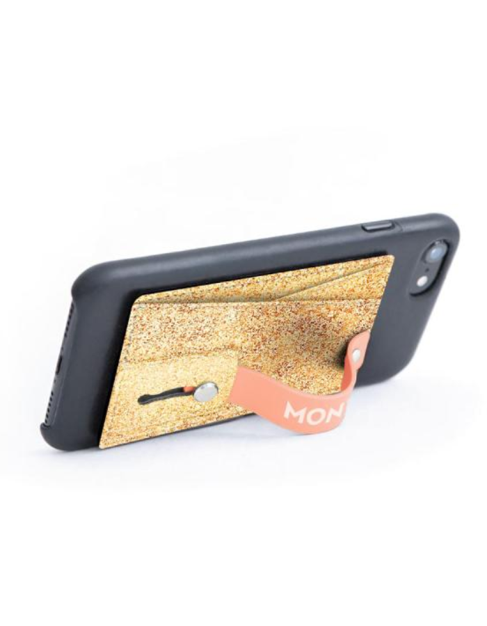 Monet Wallet Kickstand -  Rose Gold Glitter