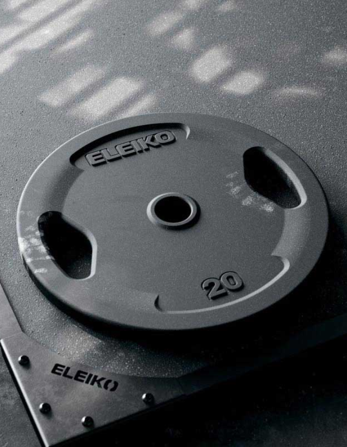 Eleiko Grip Rubber Single Plate - 20 kg - Premium  from shopiqat - Just $90! Shop now at shopiqat
