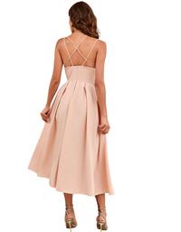 SHOPIQAT  Woman's Spring and Summer New Suspenders Swing Dress