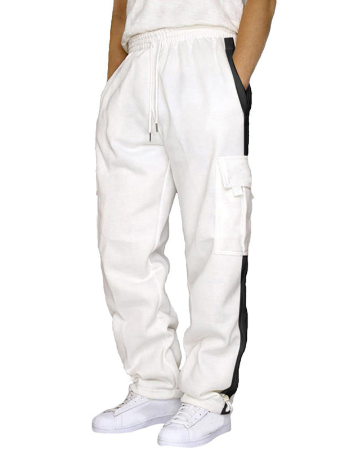 SHOPIQAT Men's Autumn and Winter Velvet Loose Multi-Pocket Lanyard Overalls Pants - Premium  from shopiqat - Just $8.250! Shop now at shopiqat