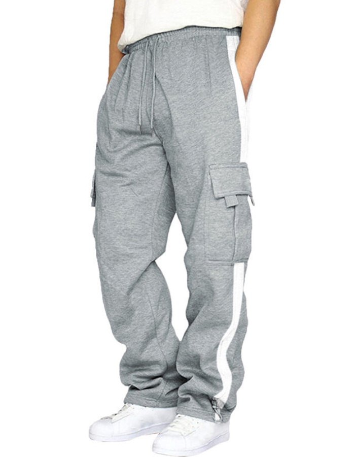 SHOPIQAT Men's Autumn and Winter Velvet Loose Multi-Pocket Lanyard Overalls Pants - Premium  from shopiqat - Just $8.250! Shop now at shopiqat