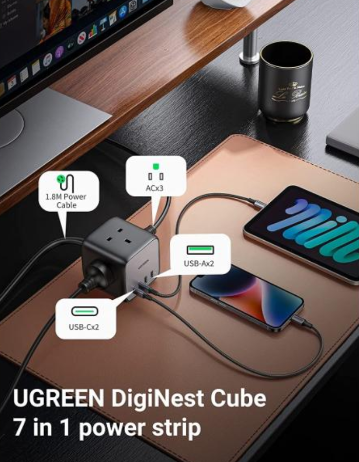 Ugreen 65W Power Strip DigiNest Cube GaN Extension