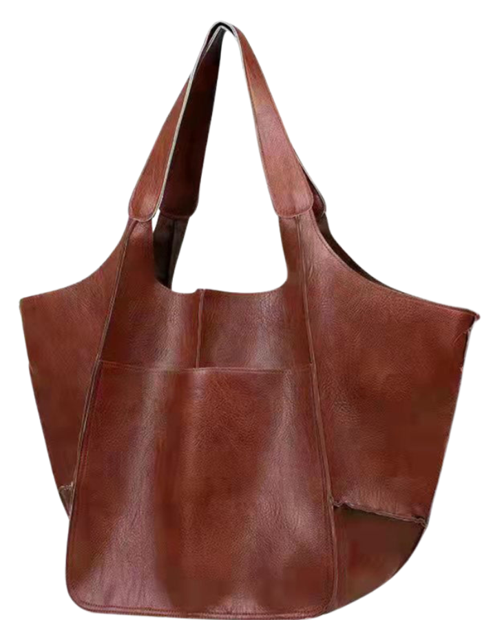SHOPIQAT Simple Large Soft Leather Large Capacity One Shoulder Portable Tote Bag - Premium  from shopiqat - Just $11.900! Shop now at shopiqat