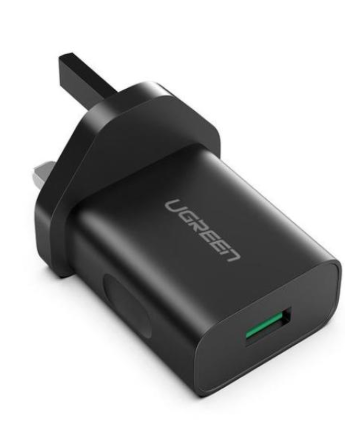 Ugreen Wall Charger 18w Fast USB Charger 3.0 - Black