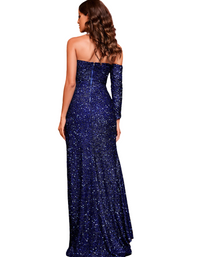 SHOPIQAT Woman'S New Sequin Tube Top Slit Party Dress - Premium  from shopiqat - Just $16.900! Shop now at shopiqat