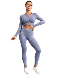 SHOPIQAT New Multi-Colour Fitness Long-Sleeved Yoga Zipper Jacket - Premium  from shopiqat - Just $8.600! Shop now at shopiqat