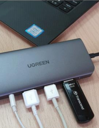 Ugreen USB-C To 3*USB 3.0 A+HDMI+VGA+RJ45 Gigabit + SD/TF+AUX3.5mm+PD C ( 10 in 1 )