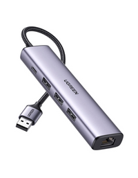 Ugreen USB 3.0 to Ethernet Adapter 5 in 1 Multiport Hub with Gigabit