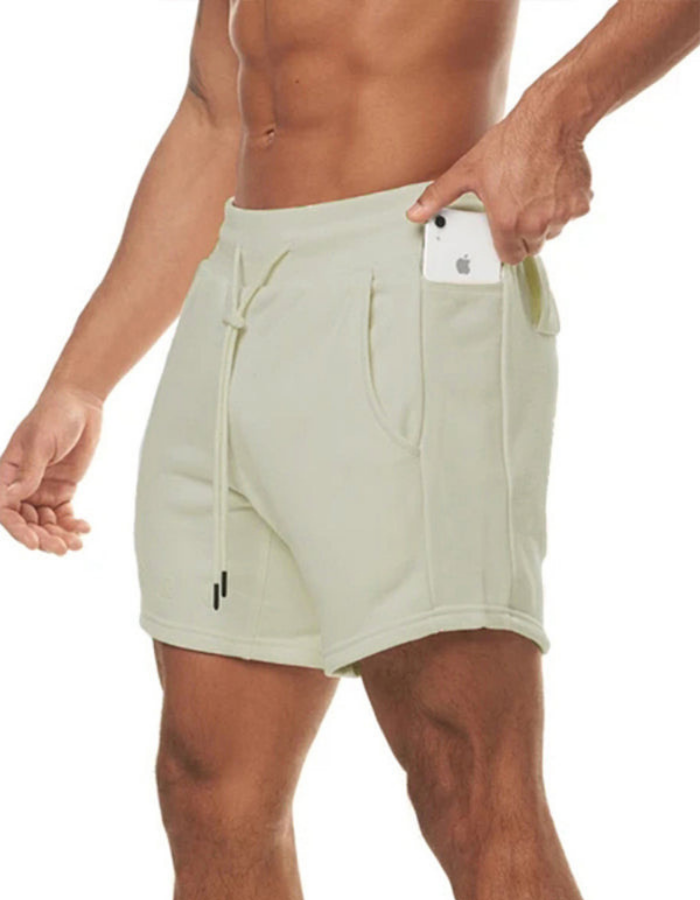 SHOPIQAT Sports Gym Men's Multi Pocket Hanging Towel Running Training Shorts - Premium  from shopiqat - Just $5.760! Shop now at shopiqat