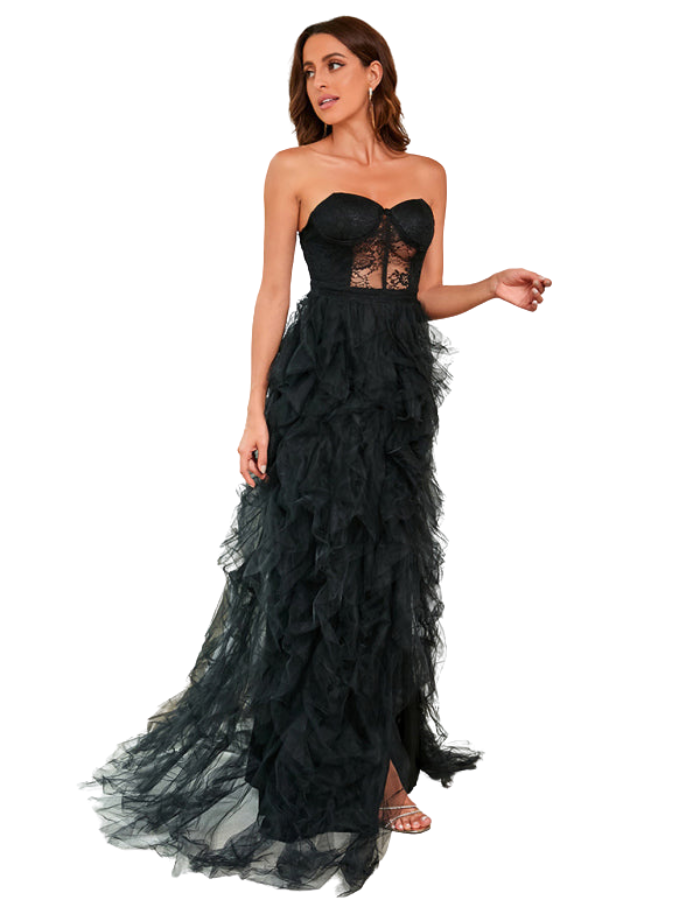 SHOPIQAT Woman's Spring Summer New Large Size Lace Mesh Tube Top Dress - Premium  from shopiqat - Just $14.900! Shop now at shopiqat