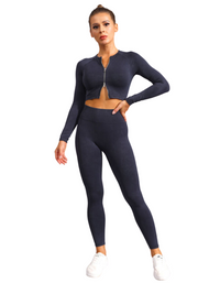SHOPIQAT New Multi-Colour Fitness Long-Sleeved Yoga Zipper Jacket - Premium  from shopiqat - Just $8.600! Shop now at shopiqat