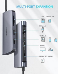 Ugreen USB-C 7-in-1 Multifunction Adapter - Space Grey