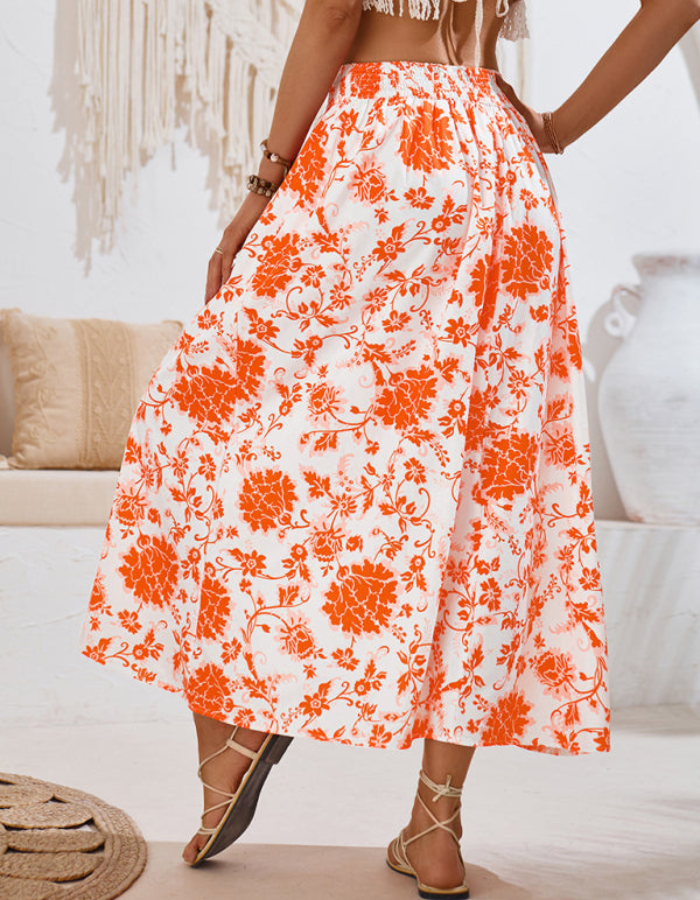 SHOPIQAT New Casual Holiday Printed Casual Waist Skirt - Premium  from shopiqat - Just $10.300! Shop now at shopiqat