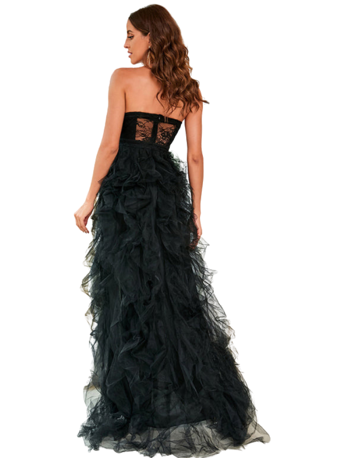 SHOPIQAT Woman's Spring Summer New Large Size Lace Mesh Tube Top Dress - Premium  from shopiqat - Just $14.900! Shop now at shopiqat