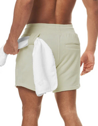 SHOPIQAT Sports Gym Men's Multi Pocket Hanging Towel Running Training Shorts - Premium  from shopiqat - Just $7.900! Shop now at shopiqat