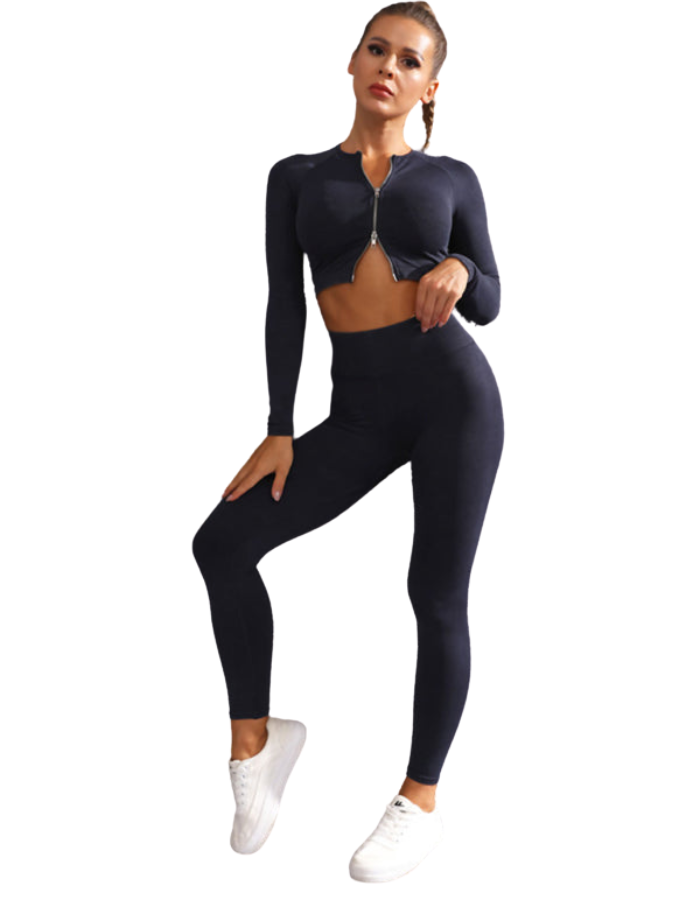 SHOPIQAT New Multi-Colour Fitness Long-Sleeved Yoga Zipper Jacket - Premium  from shopiqat - Just $8.600! Shop now at shopiqat