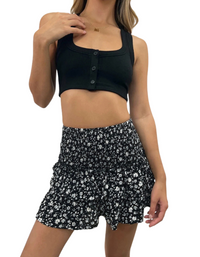 SHOPIQAT Women's Fashion Ruffled Floral Half-Length Pleated Skirt - Premium  from shopiqat - Just $6.900! Shop now at shopiqat
